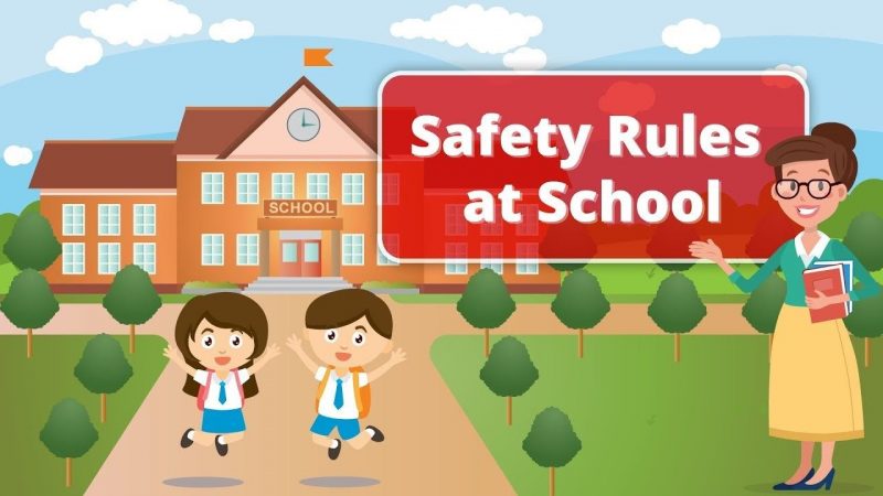 safety rules pictures for kids in school