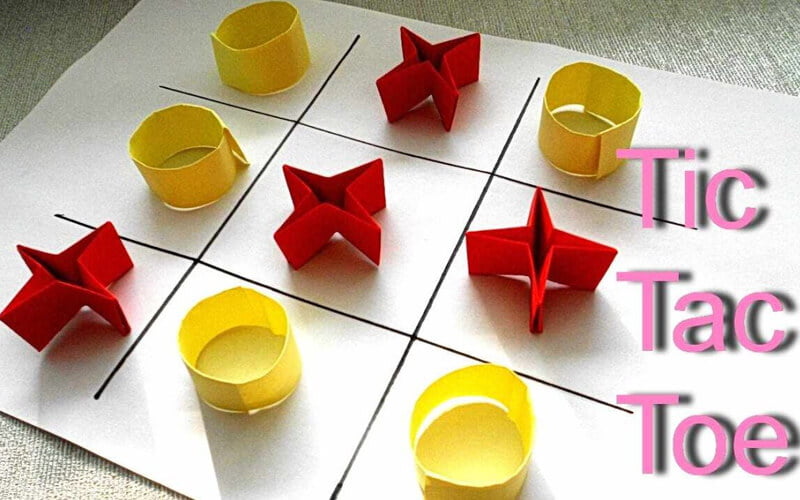 Origami Tic-Tac-Toe Game