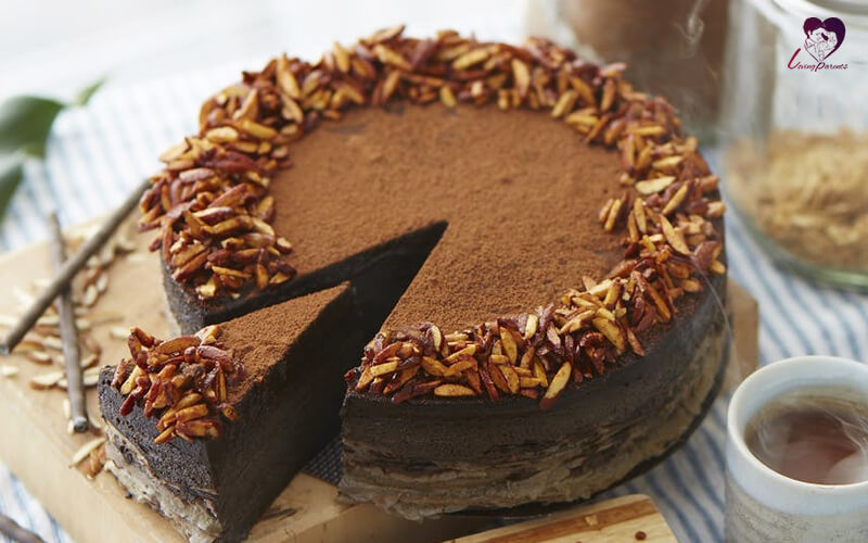 eggless Nutella cake