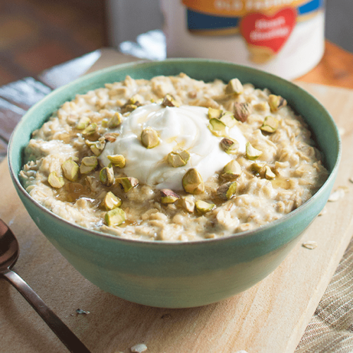 Oats with yogurt